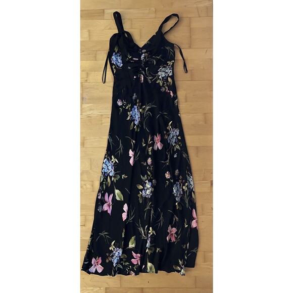 Jill Stuart Black Floral Maxi Dress 6 - Picture 2 of 3
